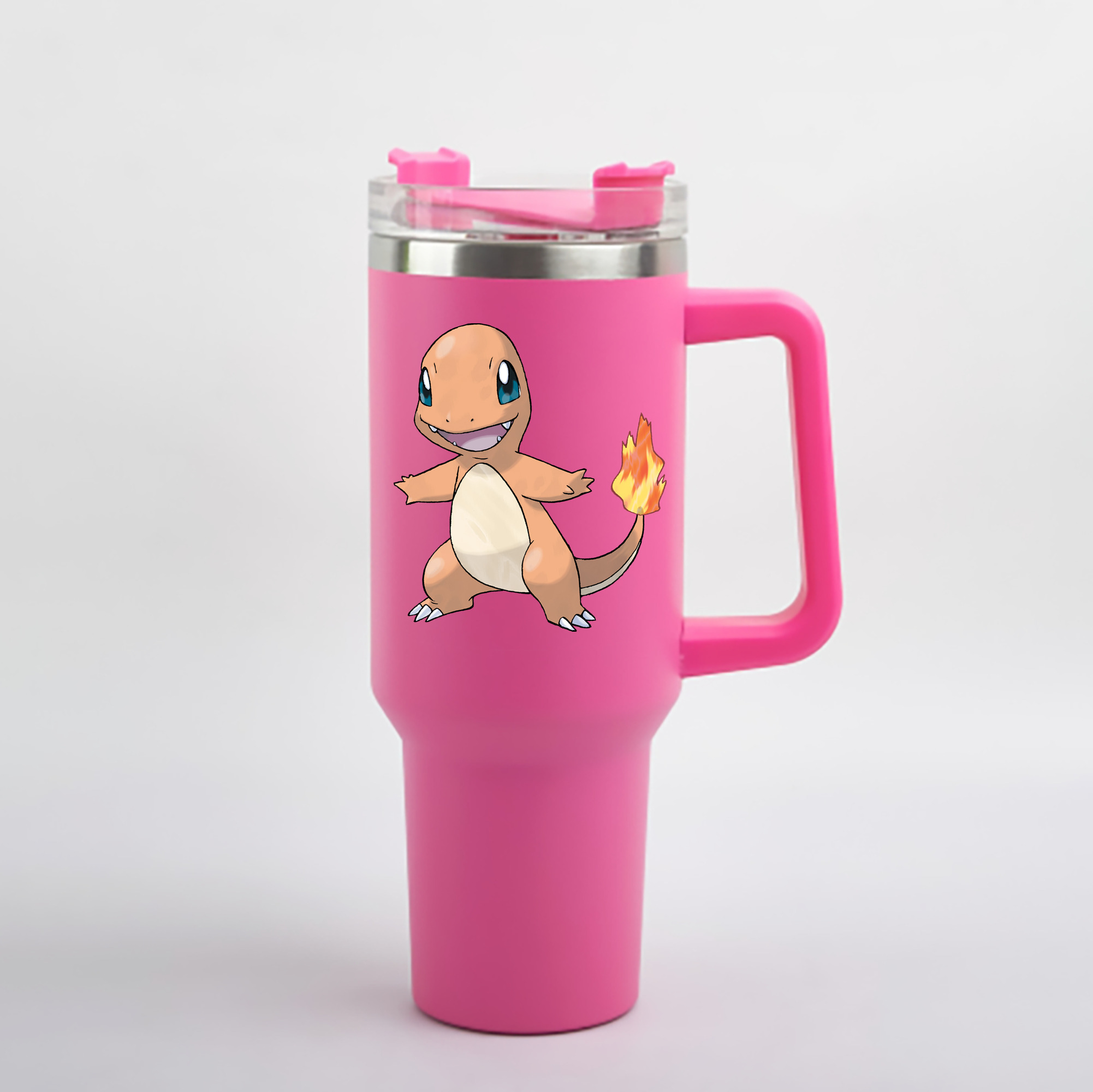 （画像用） ポケットモンスター Pokémon 1200mL車用タンブラー - クリスタルステッカー（プラスチックストロー付き）